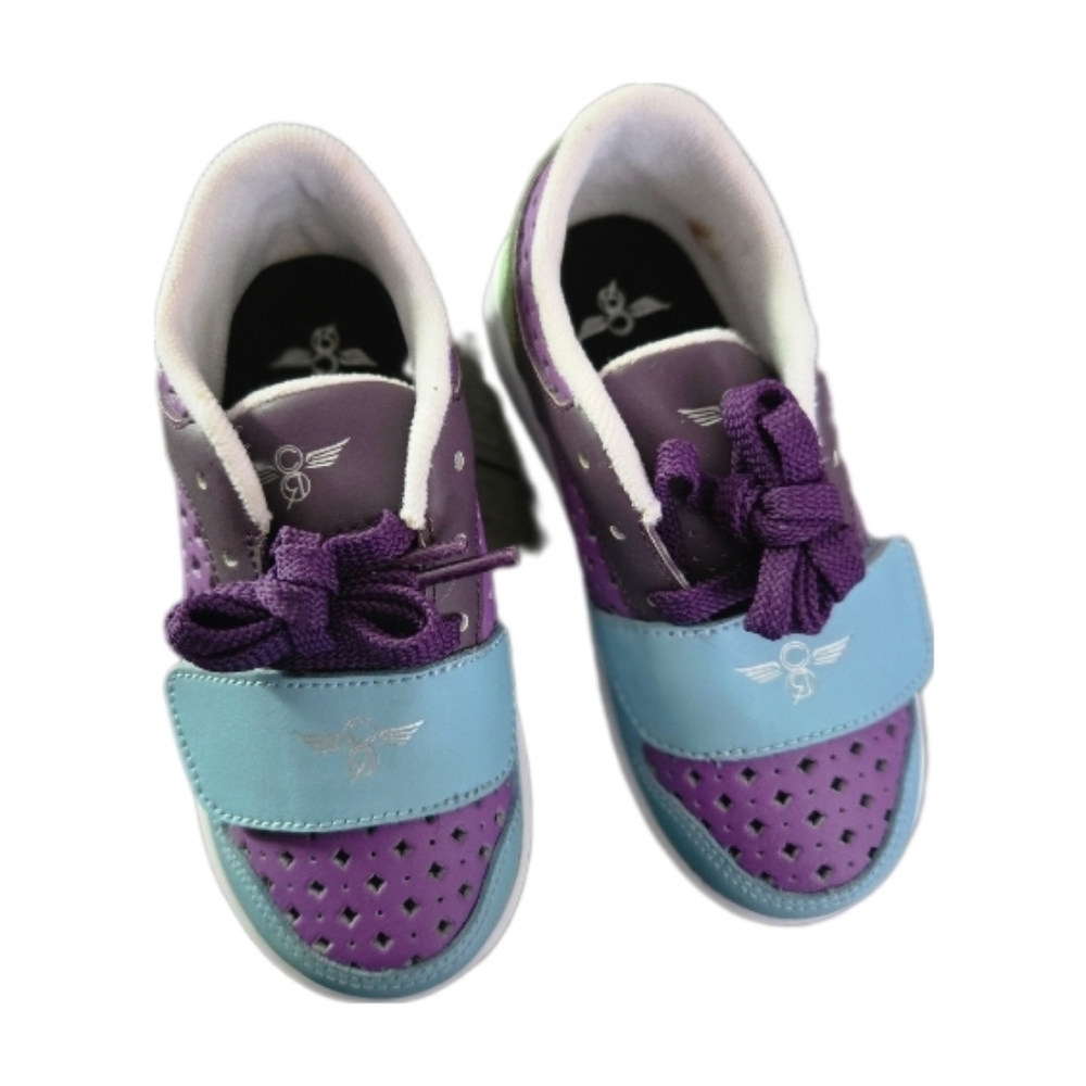 Creative Recreation Toddler Sneakers Purple Aqua Hook Loop Athletic Shoes 9K